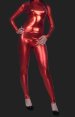 Red Shiny Metallic Jumpsuit (No Hood, Hands and Feet)