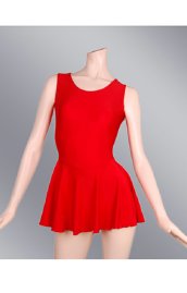 Red Spandex Lycra Sleeveless Jersey Dress