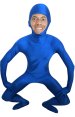 Royal Blue Spandex Lycra Zentai Suit with Open Face