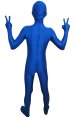 Royal Blue Spandex Lycra Zentai Suit with Open Face