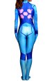 Samus Aran Zero Printed Spandex Lycra Costume with 3D Muscle Shades