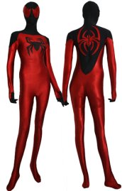 Scarlet Spider Costume | Red and Black Spandex Lycra S-guy Costume