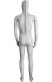 Semi-transparent Light Grey Stretchy Silk Lycra Full Bodysuit