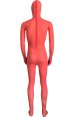 Semi-transparent Tangerine Stretchy Silk Lycra Full Bodysuit