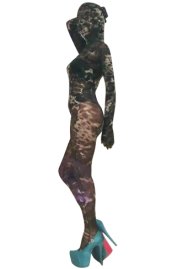 Sexy Brown and Dark Leopard Transparent Lycra Zentai Suit