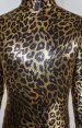 Shiny Leopard New Fabric Full Body Zentai Suit without Hood