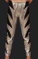 Silver and Black Spandex Lycra and Shiny Metallic Wrestling Pants