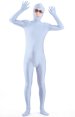 Silver Blue Open Face Zentai Suit