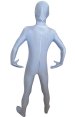 Silver Blue Spandex Lycra Full Body Zentai Suit