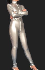 Silver PVC Jumpsuits/Catsuits