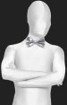 Silver Satin Bow Tie