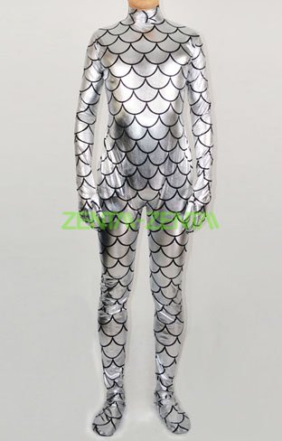 Silver Scale Full Body Zentai Suit | Not Stretchy No hood