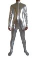 Silver Shiny Metallic Zentai Suit (No Hood No Hand)