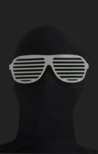 Silver Shutter Shades Zentai Suit Sunglasses