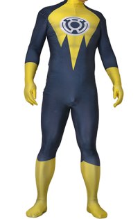 Sinestro Superboy Prime Printed Spandex Lycra Costume with 3D Muscle Shading