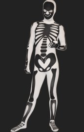 Skeleton Full Body Suit | White and Black Spandex Lycra Full Body Zentai Suits