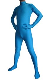 Sky Blue Spandex Lycra Catsuit (No Hood)