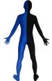 Split Zentai | Black and Blue Spandex Lycra Zentai Suit