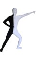 Split Zentai | Black and White Spandex Lycra Zentai Suit