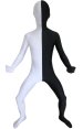 Split Zentai | Black and White Spandex Lycra Zentai Suit