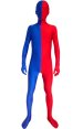 Split Zentai | Blue and Red Spandex Lycra Zentai Suit