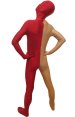 Split Zentai | Carnation and Red Spandex Lycra Zentai Suit