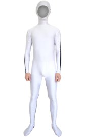 Split Zentai | Front White Back Black Spandex Lycra Zentai Suits