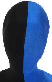 Split Zentai Mask | Black and Blue