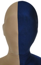 Split Zentai Mask | Carnation and Navy