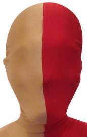 Split Zentai Mask | Carnation and Red
