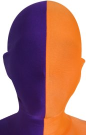 Split Zentai Mask | Purple and Orange