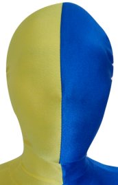 Split Zentai Mask | Yellow and Blue