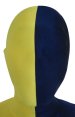 Split Zentai Mask | Yellowe and Navy