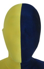 Split Zentai Mask | Yellowe and Navy