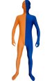 Split Zentai | Orange and Blue Spandex Lycra Zentai Suit