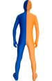 Split Zentai | Orange and Blue Spandex Lycra Zentai Suit