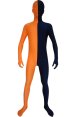 Split Zentai | Orange and Navy Spandex Lycra Zentai Suit