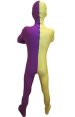 Split Zentai | Purple and Yellow Spandex Lycra Zentai Suit