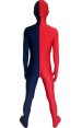 Split Zentai | Red and Navy Spandex Lycra Zentai Suit