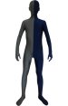 Split Zentai | Slate Grey and Navy Spandex Lycra Zentai Suit