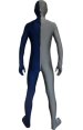 Split Zentai | Slate Grey and Navy Spandex Lycra Zentai Suit
