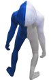 Split Zentai | White and Blue Spandex Lycra Zentai Suit