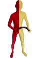 Split Zentai | Yellow and Red Spandex Lycra Zentai Suit
