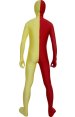 Split Zentai | Yellow and Red Spandex Lycra Zentai Suit