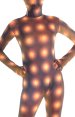 Spotlight Pattern Brown and Yellow Spandex Lycra