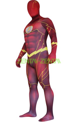 The Flash | 3D Muscle Pattern Fullbody Printed Zentai Suit