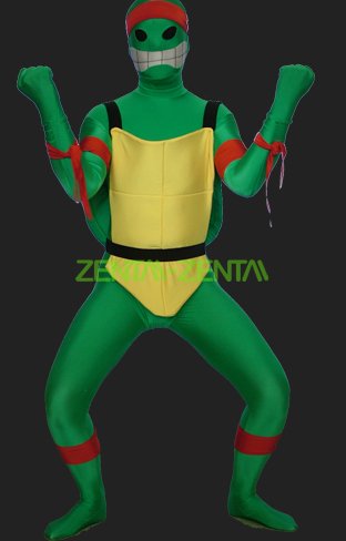 TMNT-Green and Red Full Body Unisex Catsuit Costume