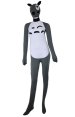 Totoro Zentai Suit | Grey and White Spandex Lycra Bodysuit