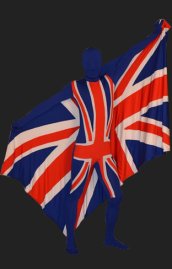 Union Jack Full Body Suit | England Full Body Suits with Flag