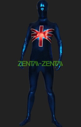 Union Jack Full Body Suits | England Full Body Suit | Shiny Metallic Full Body Zentai Suit